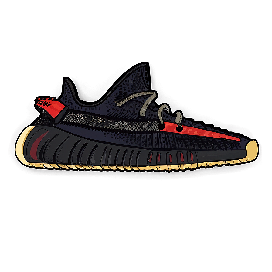 Yeezy Bred Sneakers Png Qun13