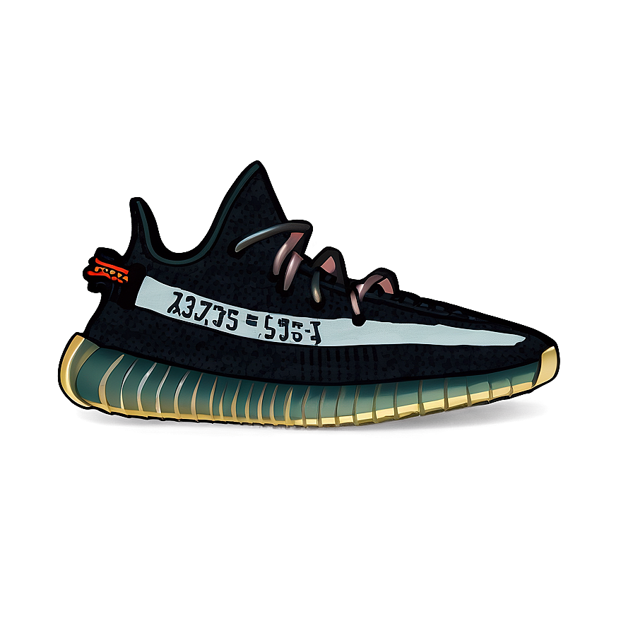 Yeezy Carbon Black Footwear Png Uff24