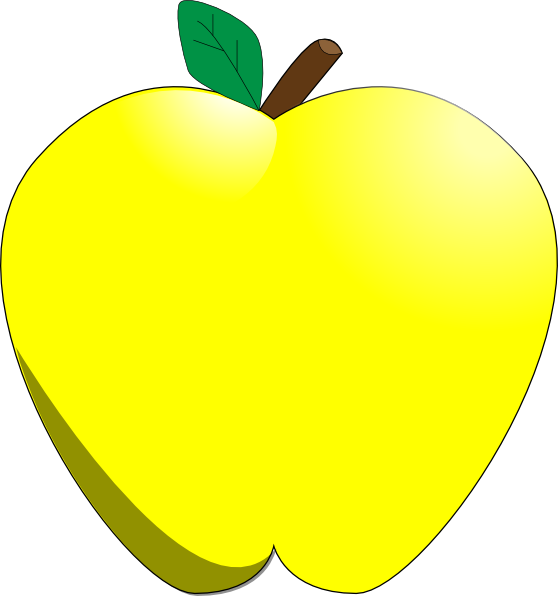 Yellow Apple Illustration