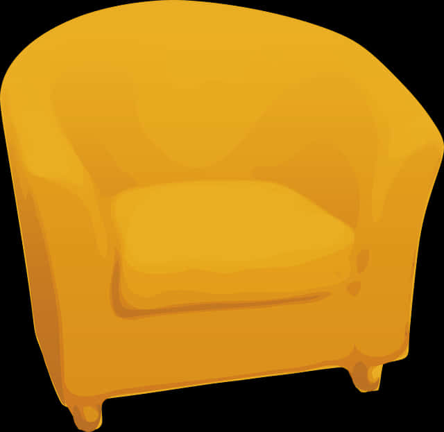 Yellow Armchair Illustration