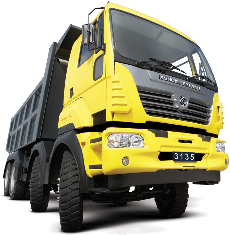 Yellow Ashok Leyland Truck3135