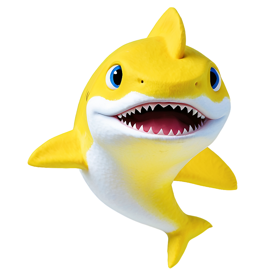 Yellow Baby Shark Cute Pose Png Xcv