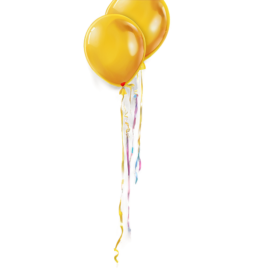 Yellow Balloon Background Png 06262024