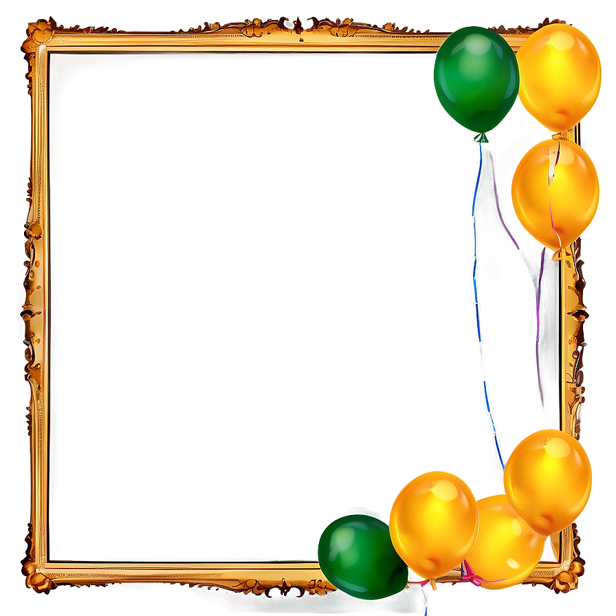 Yellow Balloon Frame Png Pxb57