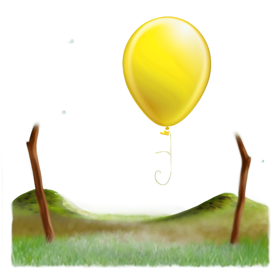 Yellow Balloon In Sky Png Avr17