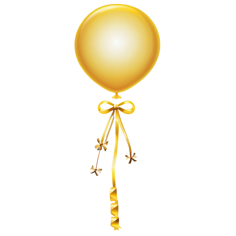 Yellow Balloon Vector Png 06262024