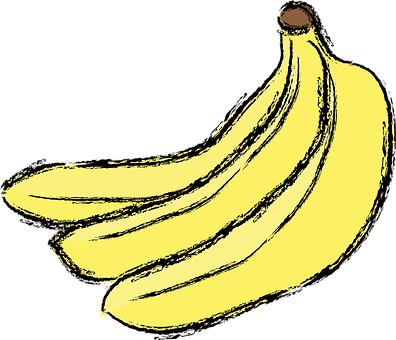 Yellow Banana Bunch Illustration