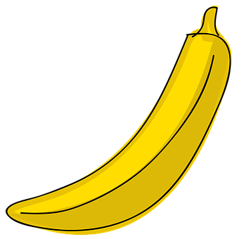 Yellow Banana Vector Illustration