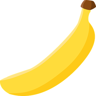 Yellow Banana Vector Illustration