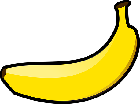 Yellow Banana Vector Illustration