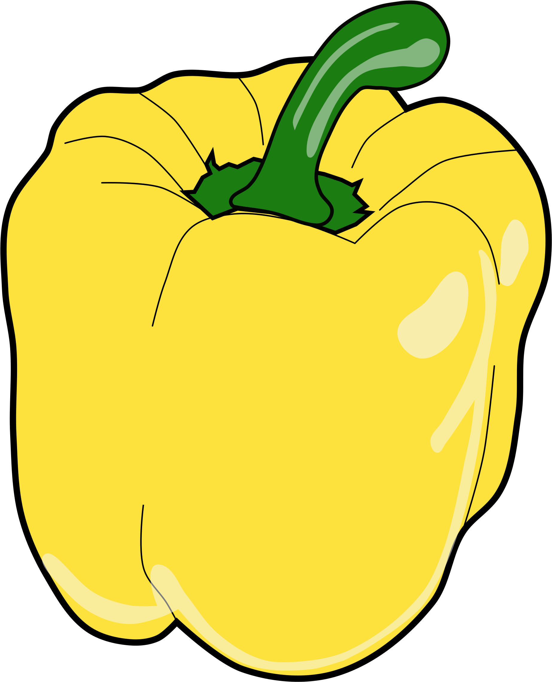 Yellow Bell Pepper Illustration