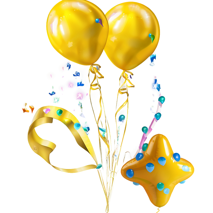 Yellow Birthday Balloon Png Ecr82