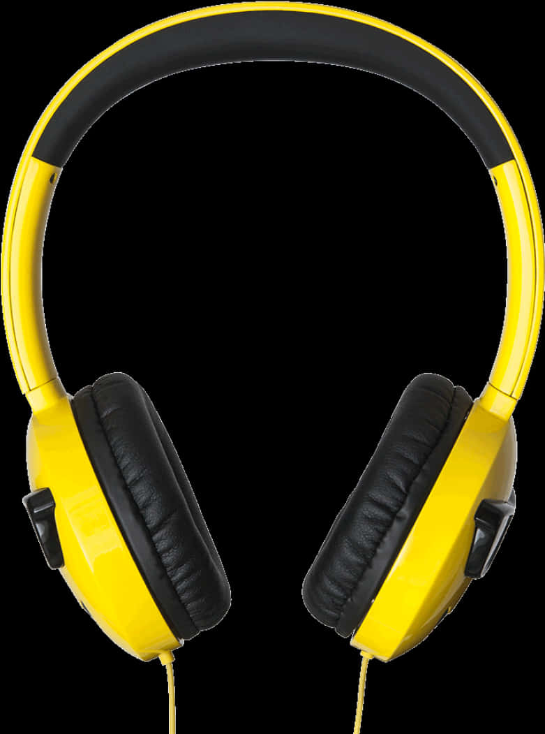 Yellow Black Over Ear Headphones