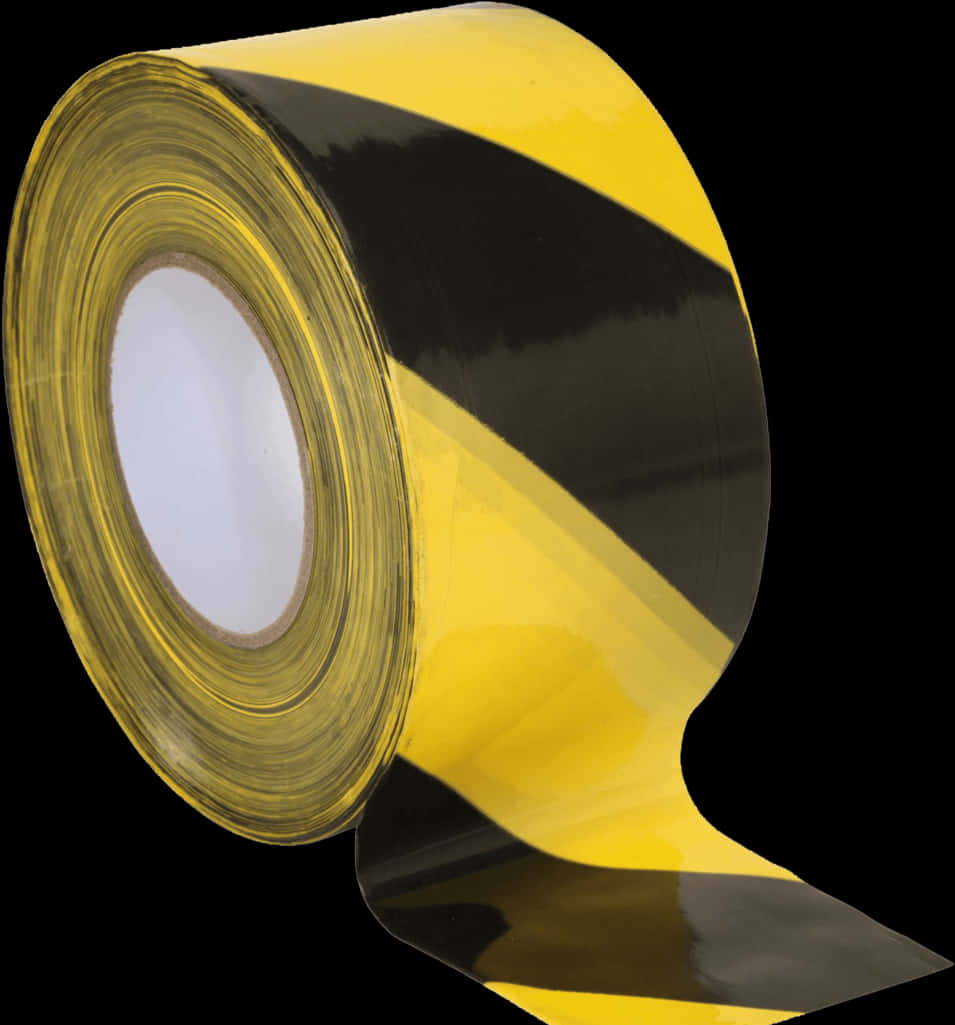 Yellow Black Striped Caution Tape Roll