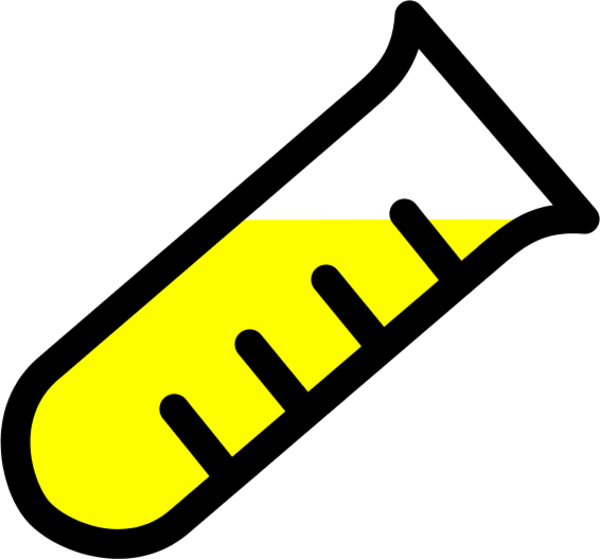 Yellow Black Test Tube Icon