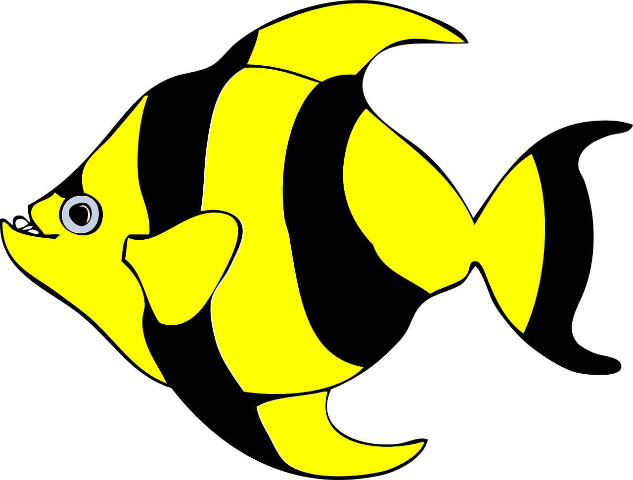 Yellow Black Tropical Fish Illustration.png