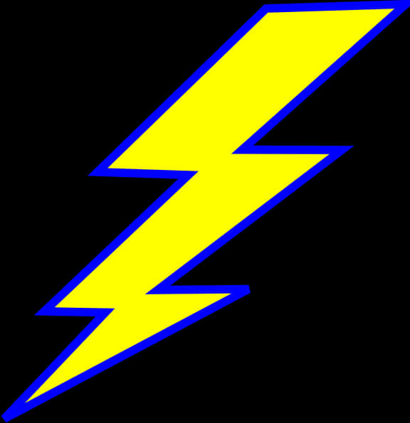 Yellow Blue Lightning Bolt