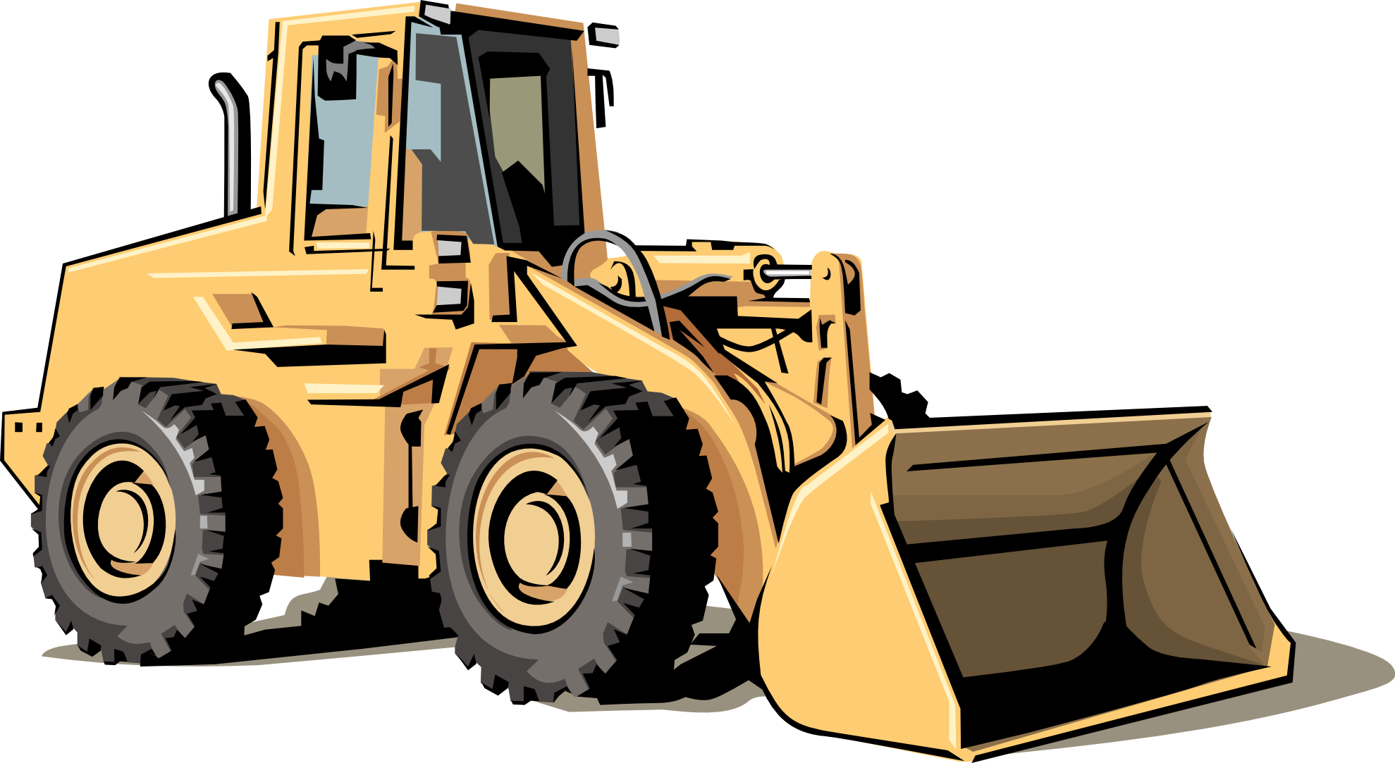 Yellow Bulldozer Illustration