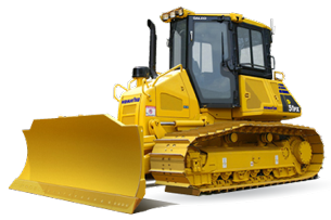 Yellow Bulldozer Isolated