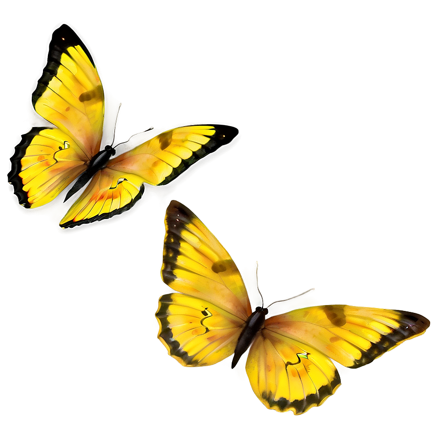 Yellow Butterflies Png 05232024