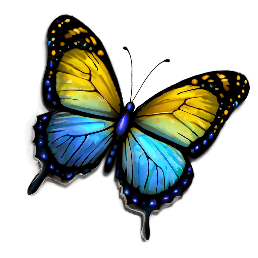 Yellow Butterfly Emoji Png Xui73