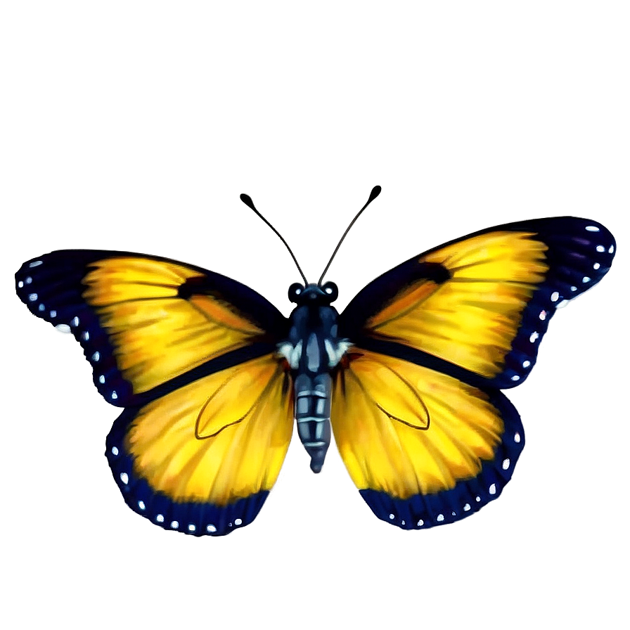 Yellow Butterfly On Flower Png Nnf