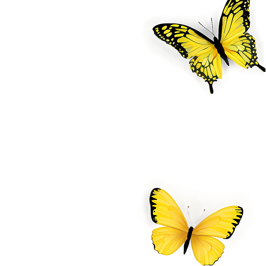 Yellow Butterfly Pattern Png Ndn25