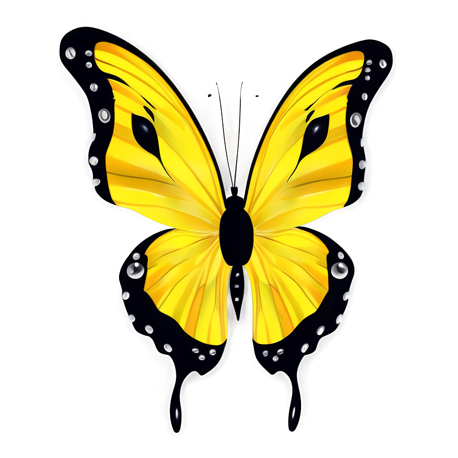 Yellow Butterfly Transparent Clipart Png 06292024