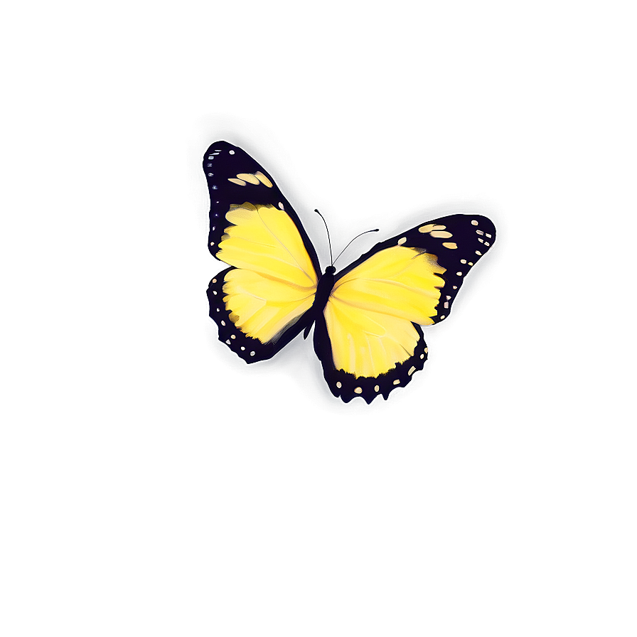 Yellow Butterfly Transparent Clipart Png Hes