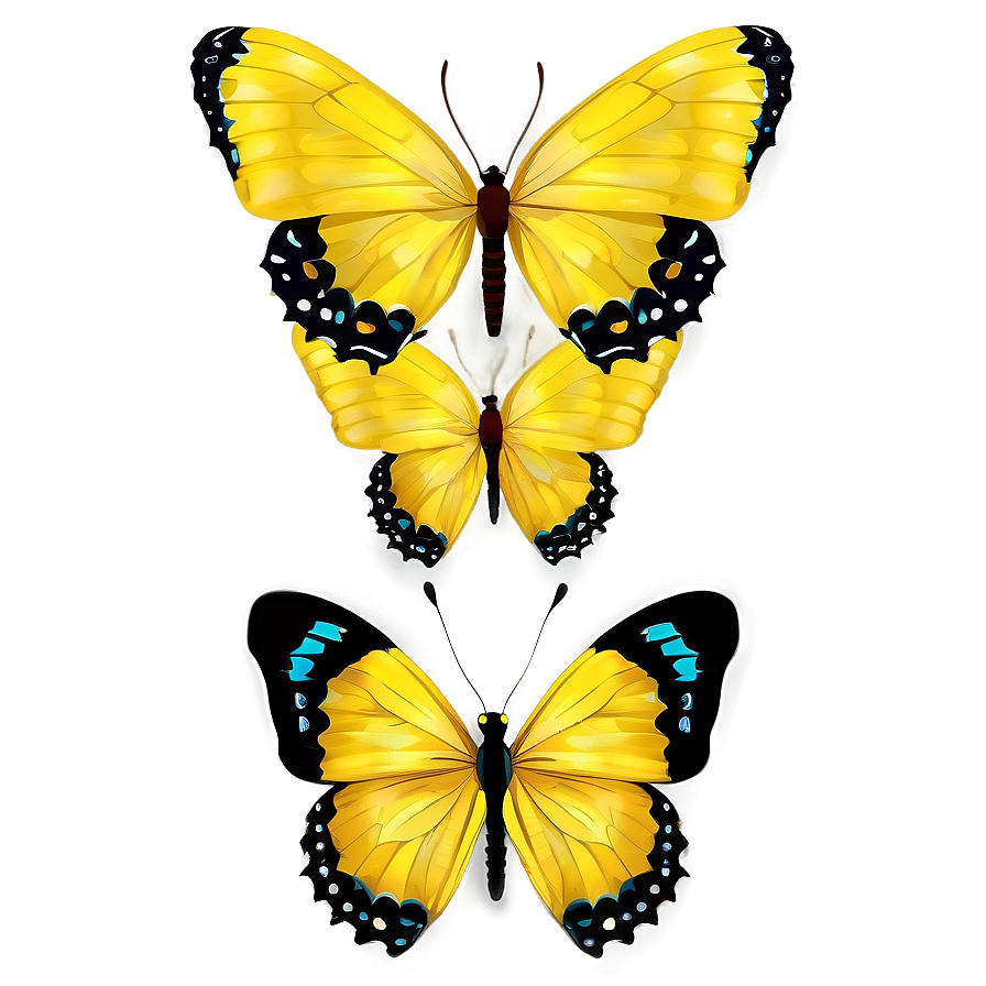 Yellow Butterfly With Green Background Png Opb