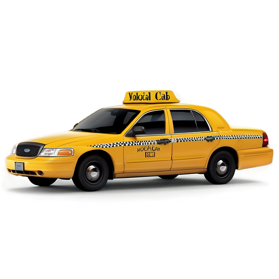 Yellow Cab Taxi Car Png 84