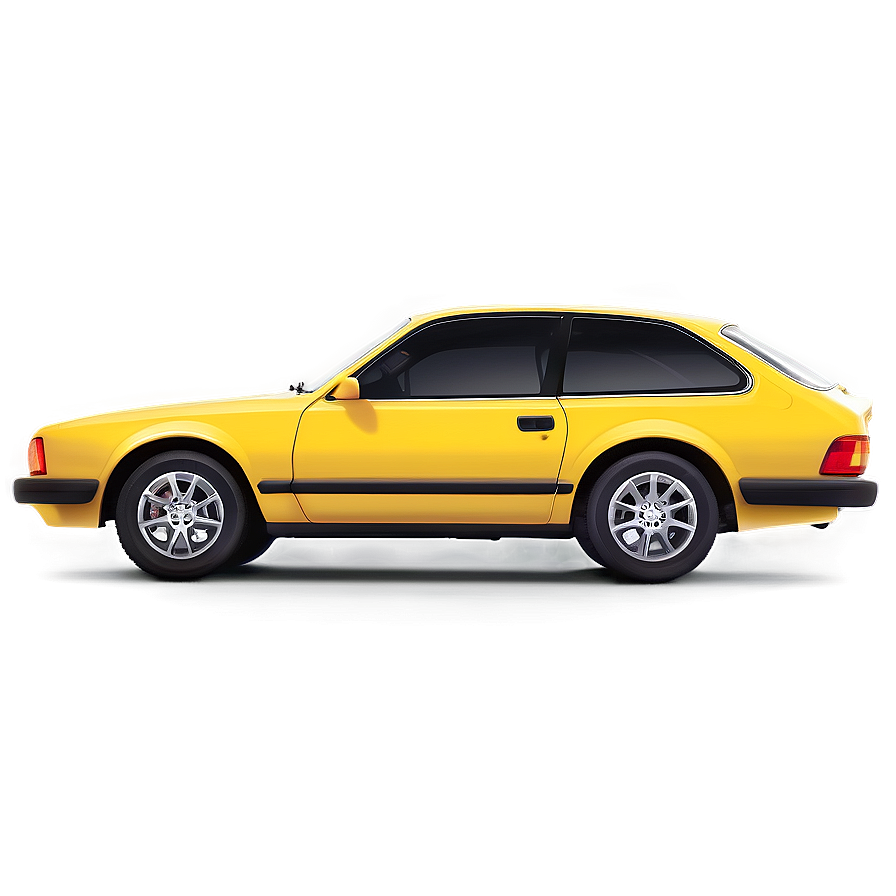 Yellow Car Illustration Png 06292024