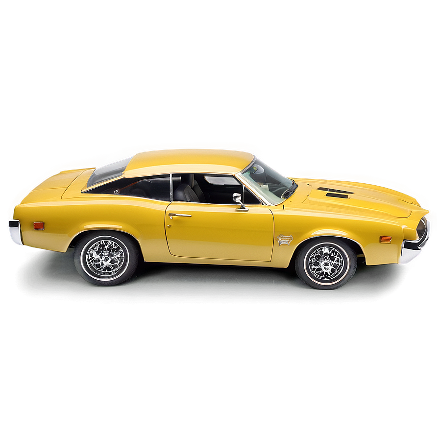 Yellow Car Top View Png 06292024