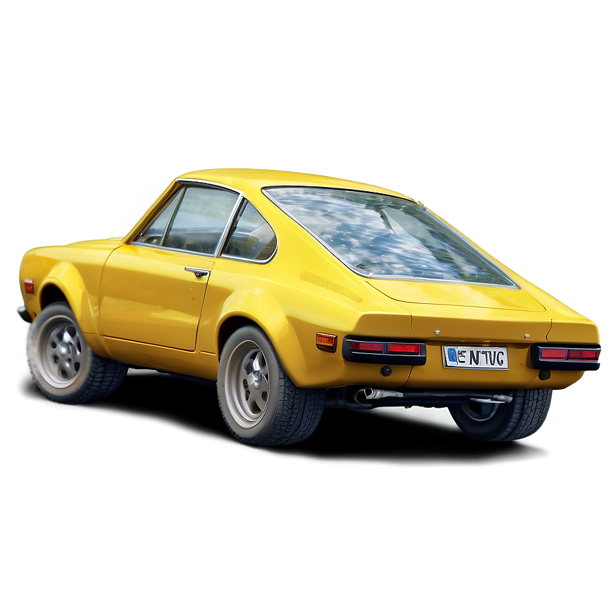 Yellow Car With Spoiler Png Ycm