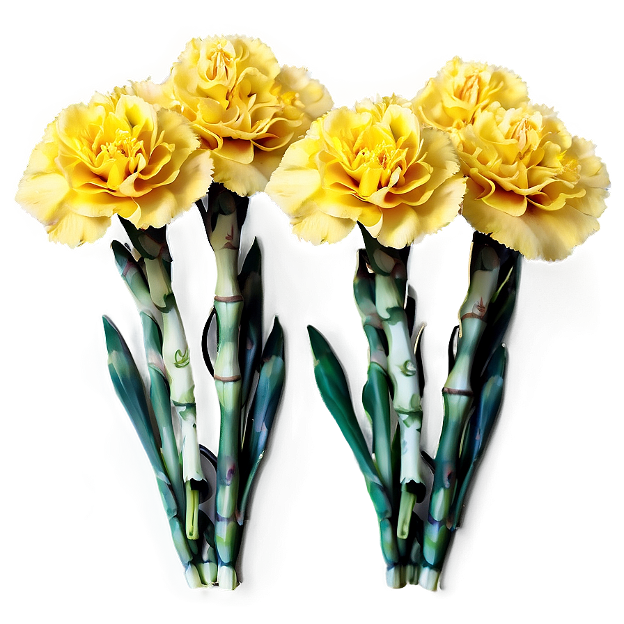 Yellow Carnation Arrangement Png 06112024