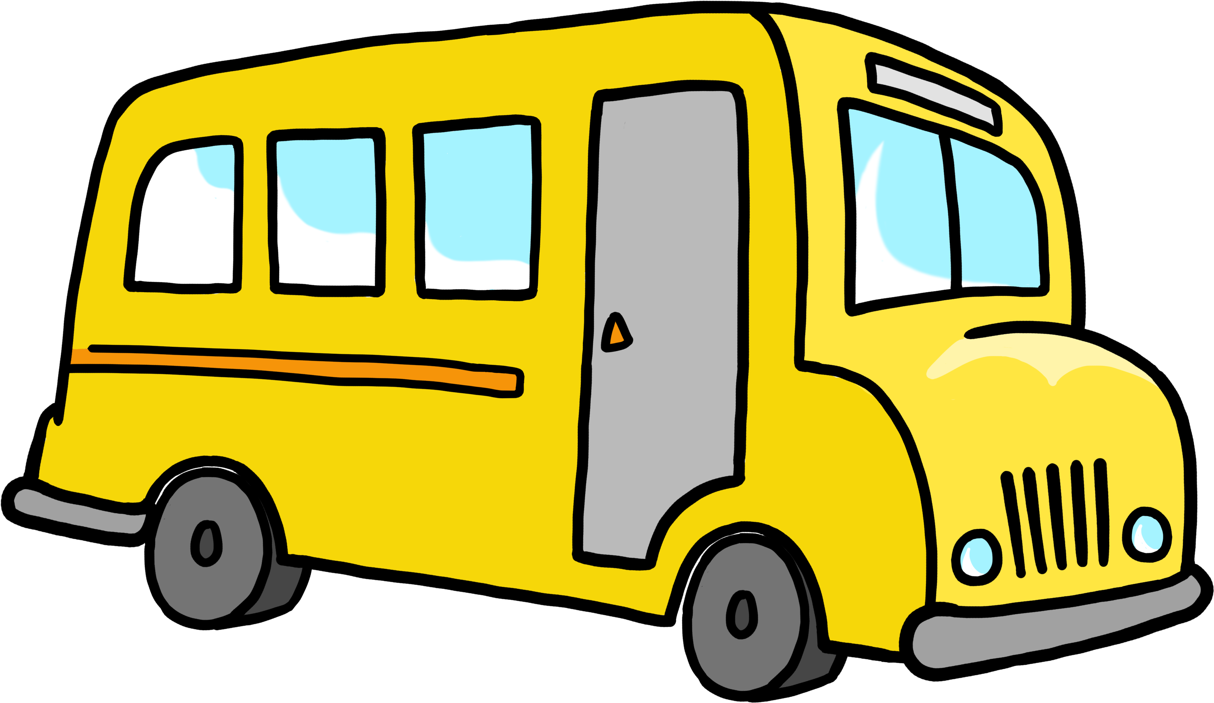 Yellow Cartoon Bus