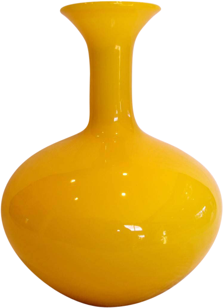 Yellow Ceramic Vase Simple Design