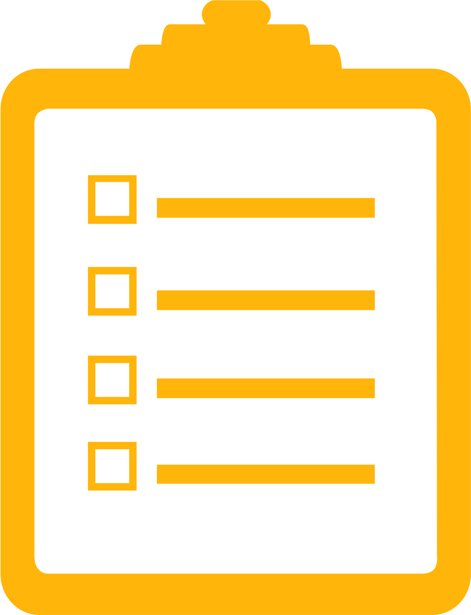 Yellow Checklist Icon