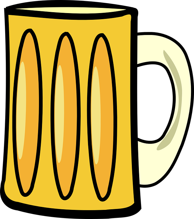 Yellow Coffee Mug Cartoon