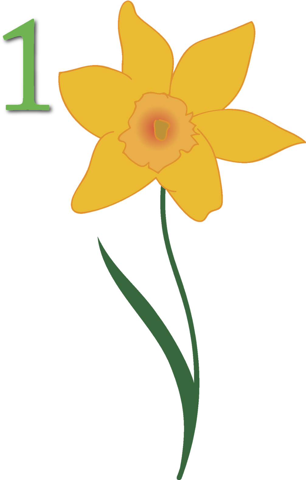 Yellow Daffodil Graphic