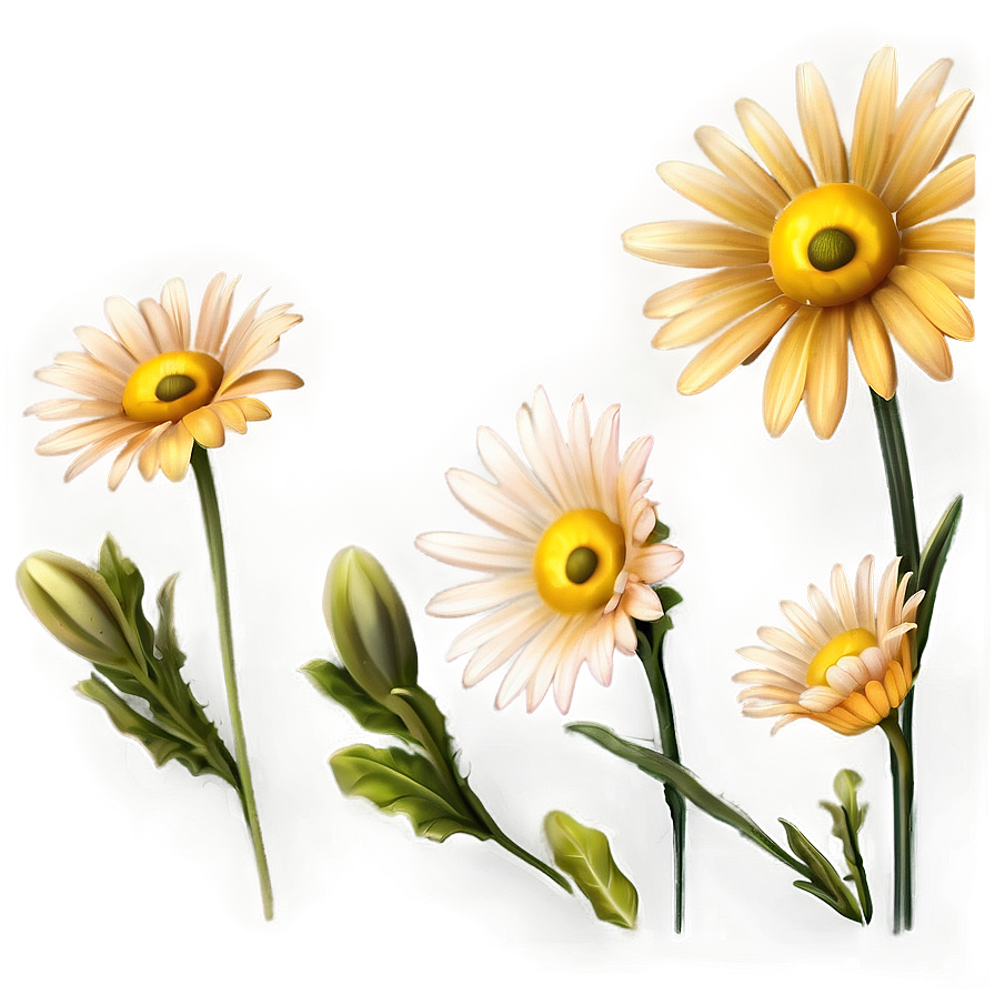 Yellow Daisy Fantasy Style Png 73