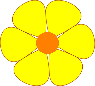 Yellow Daisy Graphic Black Background