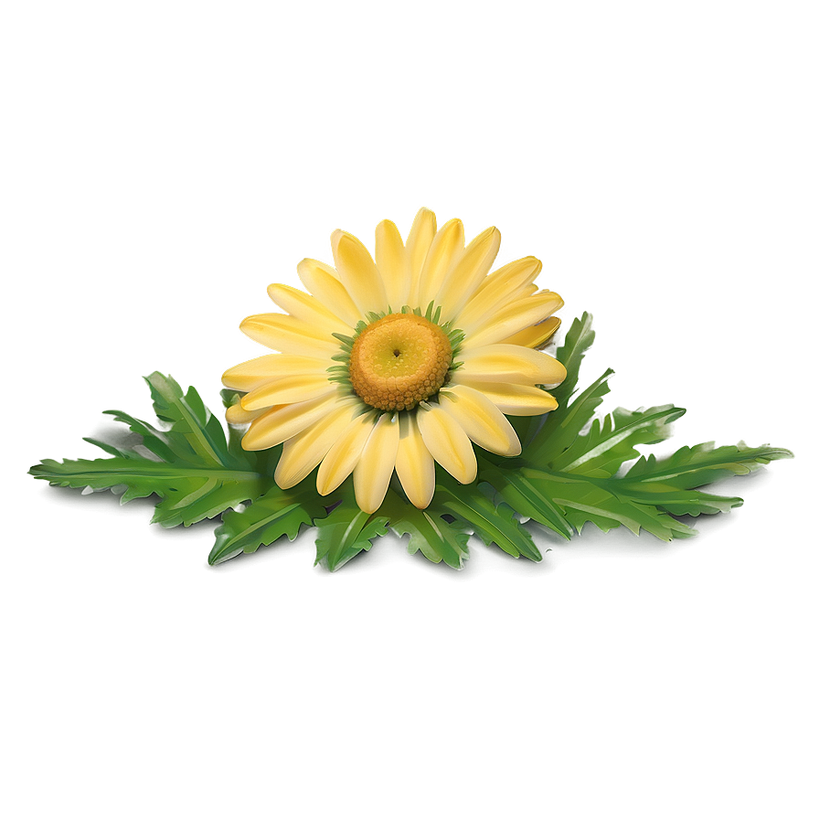 Yellow Daisy Minimalist Design Png 06292024