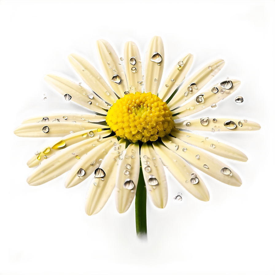 Yellow Daisy With Raindrops Png Tpd63