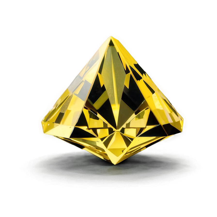 Yellow Diamond In 3d Png Rlg65