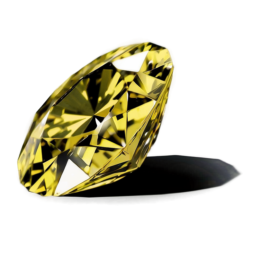 Yellow Diamond With Vintage Look Png 9