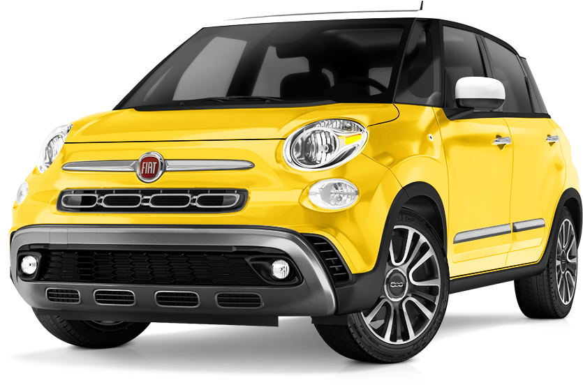 Yellow Fiat500 L Crossover