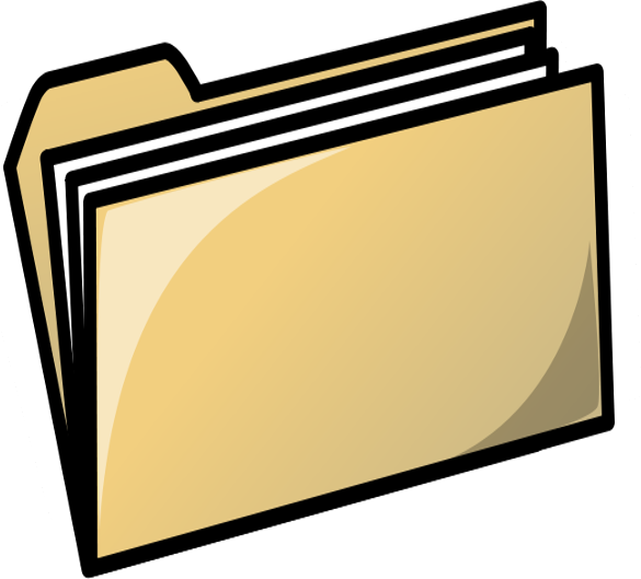 Yellow File Folder Cartoon