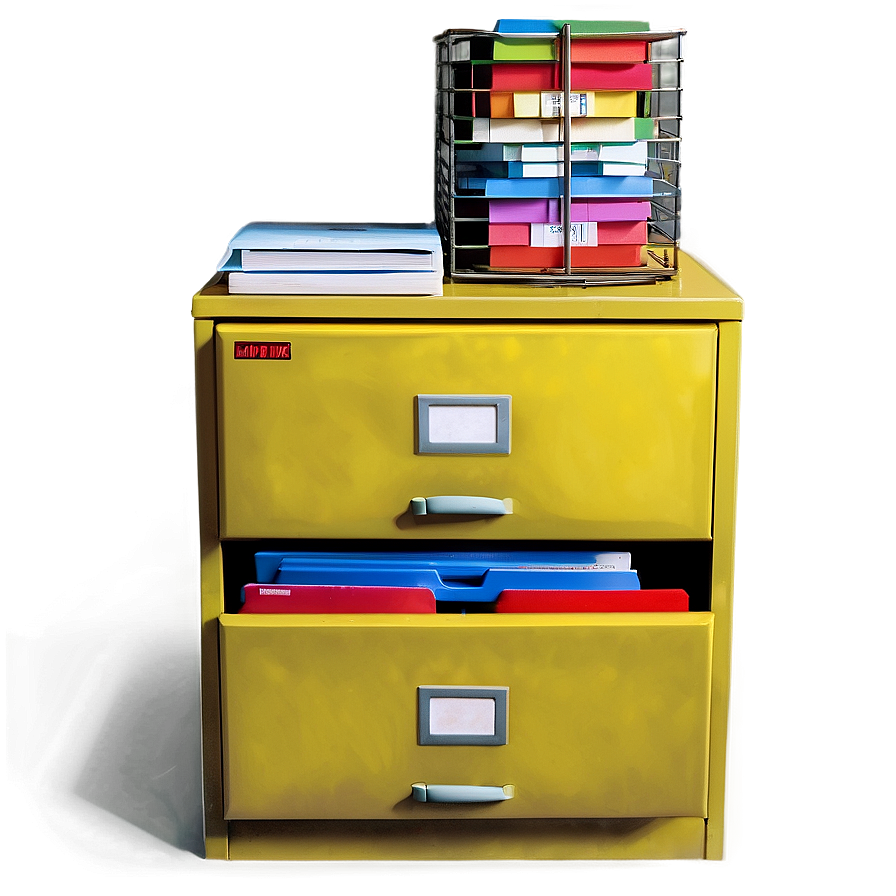 Yellow Filing Cabinet Png Ieo