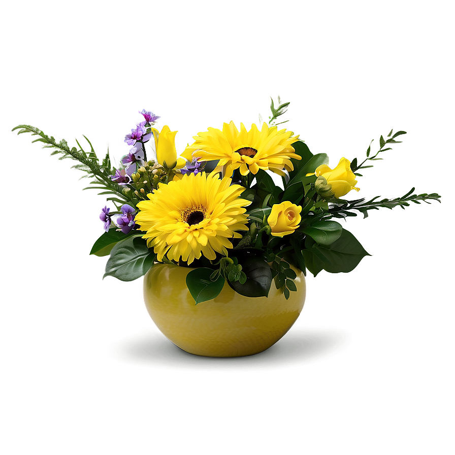 Yellow Floral Arrangement Png Ldd83